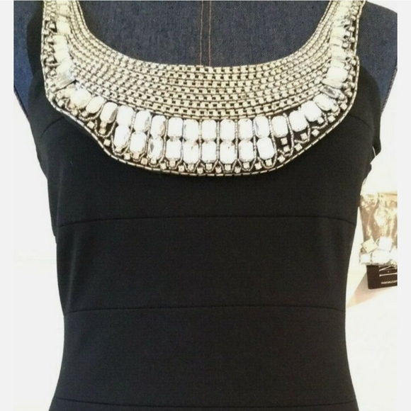 Inc  Neckless Line Silver Evening Short Dress - Picture 4 of 8